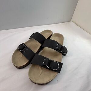 American Eagle Outfitters Women’s Double Buckle Cork Bed Sandals